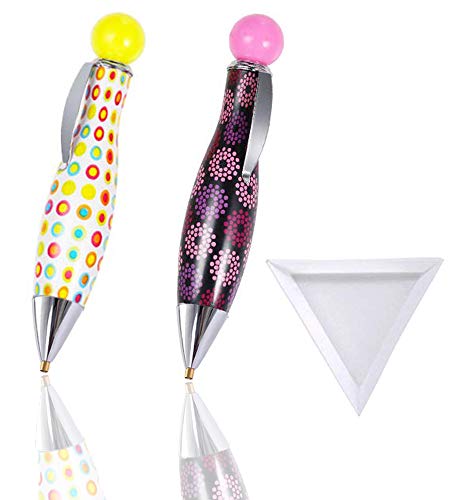 Product Cover HomeCraftology 2pcs 5D Diamond Painting Drill Pen Tools, New Design Cute Drill Pens, Sticky Pens for Diamond Painting