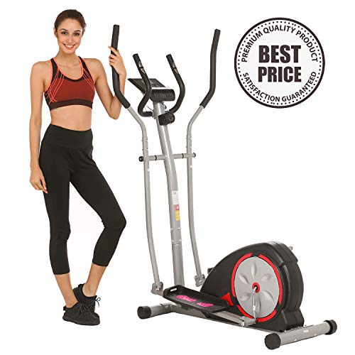 Product Cover ncient Elliptical Machine Eliptical Trainer Exercise Machine for Home Use Magnetic Smooth Quiet Driven with LCD Monitor and Pulse Rate Grips