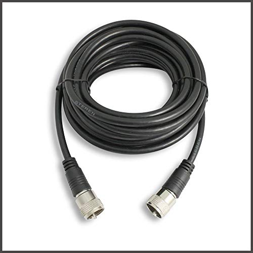 Product Cover STEREN Coax Cable - Coaxial Cable Connector - 18ft Antenna Cable - Coax Connector - Coax Cable Connector - RG8X Coaxial Cable - UHF Antenna Cable - Male to Male Cable - RG8X Coax - 5.5 M 205-718