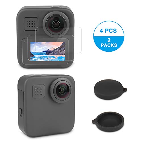Product Cover Screen Protector for GoPro Max, iTrunk 4 PCS HD Clear Lens Protector Cap Cover Accessories for GoPro Max Action Camera