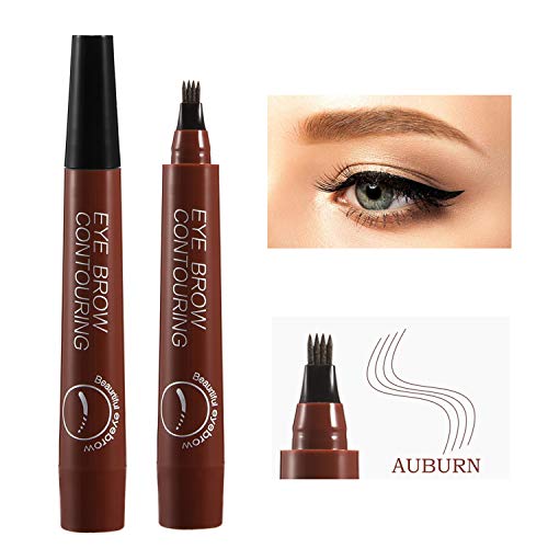 Product Cover Apooliy Eyebrow Tattoo Pen Waterproof Microblading Eyebrow Pencil with a Micro-Fork Tip Applicator Creates Natural Looking Brows Effortlessly