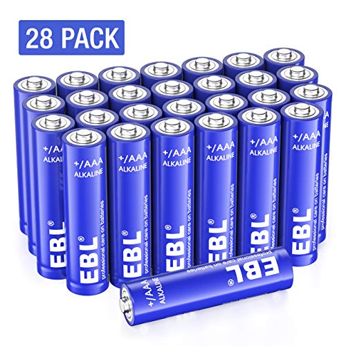 Product Cover EBL Alkaline AAA Batteries - 1.5V Triple A Long-Lasting Alkaline Battery with 10-Year Shelf Life, Ultra Fit for Household and Business - 28 Count