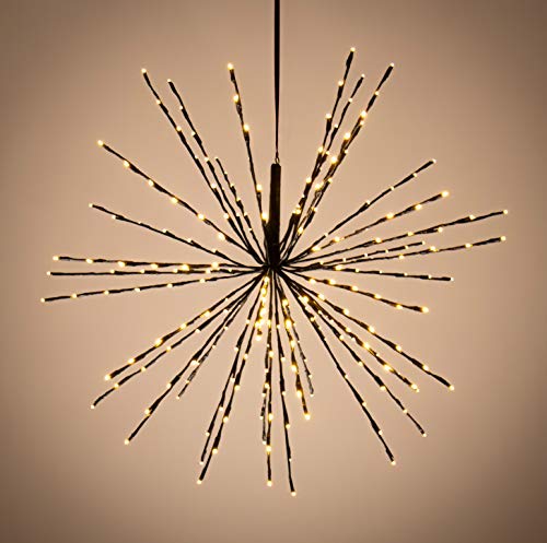 Product Cover Elf Logic - Starflower - Hanging Star Lights - 34 Inch Firework Light - Fun and Unique Outdoor Holiday Lights - Over 200 LED Bulbs - No Assembly Required.