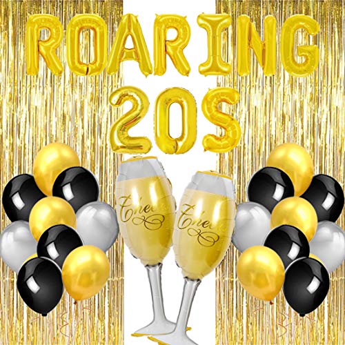 Product Cover Roaring 20s Party Decorations Kit - Great Gatsby Party Supplies Balloons for Roaring 20s Flapper Party Birthday Bachelorette Anniversaries