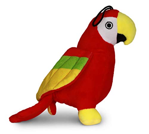 Product Cover Pet Qwerks Parrot Squeaky Sound Plush - Strong & Durable Stuffed Pet Toy with Funny Squeaks for Small, Medium, Large Dogs & Puppies