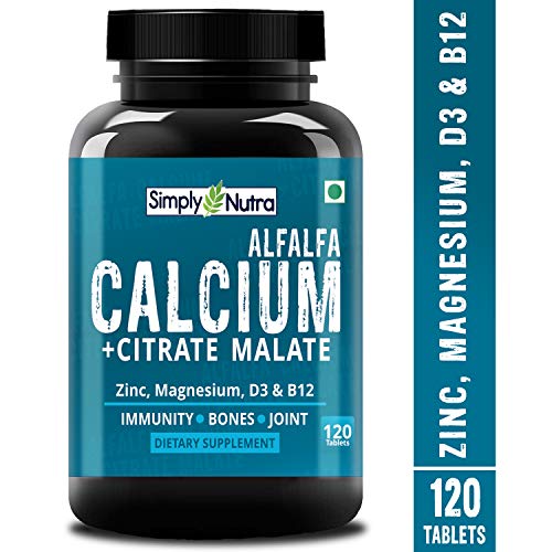 Product Cover Simply Nutra Alfalfa Calcium Citrate Malate with Vitamin D3, Zn, mg, B12