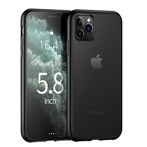 Product Cover Ztotop for iPhone 11 Pro Case, [Shockproof Anti-Drop] [Fit Screen Protector] Translucent Matte Hard PC Back and TPU Bumper Cover Designed for New iPhone 11 Pro 5.8 Inch 2019, Black