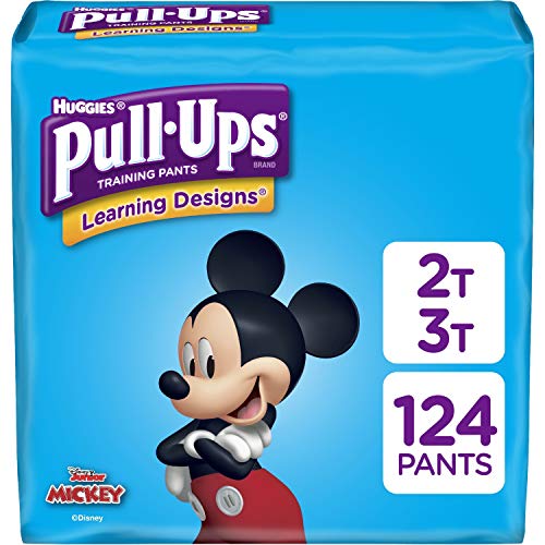 Product Cover Pull-Ups Learning Designs Potty Training Pants for Boys, Size 2T-3T (18-34 Pounds), 124 Count, One Month Supply (Packaging May Vary)