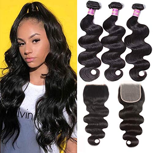 Product Cover UNice 8A Grade Brazilian Body Wave Virgin Hair 3 Bundles 100% Human Hair Weft Extensions Natural Color 95-100g/piece