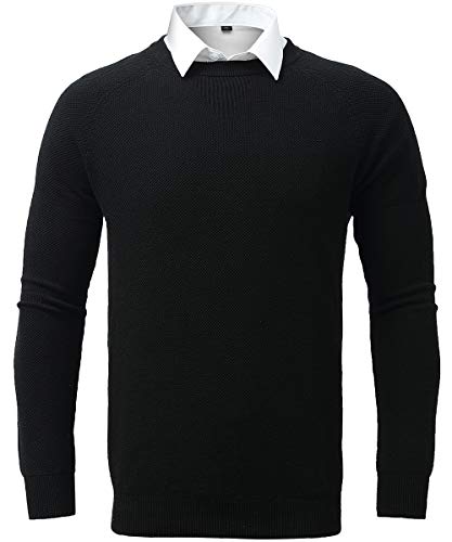 Product Cover INFLATION Men's Sweaters, Soft Cotton Long Sleeve Casual Knitted Regular Fit Basic Dress Tops for Men