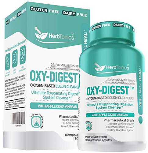 Product Cover Oxy-Digest Oxygen Colon Cleanse and Detox Digestive System Capsules with Keto + Apple Cider Vinegar - Ultimate Cleanser, Weight Loss Supplement & Constipation Helper