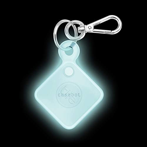 Product Cover Fintie Silicone Case with Carabiner Keychain for Tile Mate (2020 & 2018), Anti-Scratch Lightweight Soft Protective Sleeve Skin Cover, Blue- Glow in The Dark