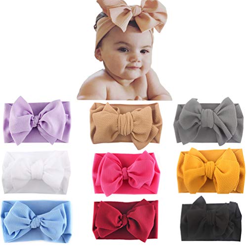 Product Cover Newborn Baby Girl Big Bows Headbands Infant Toddler Hair Accessories hairbands