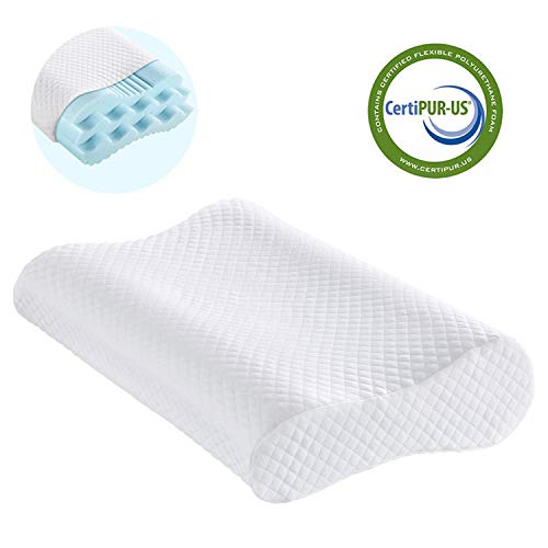 Product Cover POLAR SLEEP Contour Memory Foam Pillow, Adjustable Sandwich Pillow, Orthopedic Ergonomic Cervical Pillow, Neck Support, CertiPUR-US