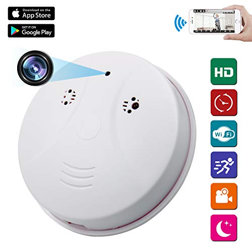 Product Cover Spy Camera Wireless Hidden ZXWDDP HD 1080P Nanny Cam Baby Pet Monitor WiFi Smoke Detector Camera Motion Detection/Indoor Security Monitoring Camera Support iOS/Android