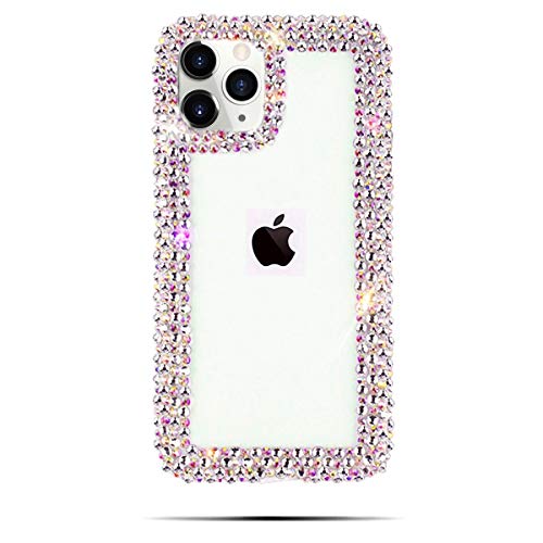 Product Cover BONITEC Jesiya for iPhone 11 Pro Max Case 3D Glitter Sparkle Bling Case Luxury Shiny Crystal Rhinestone Diamond Bumper Clear Protective Case Cover Clear