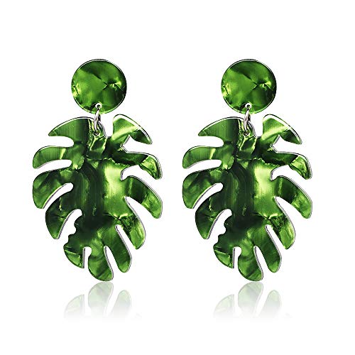 Product Cover Acrylic Earrings for Women Drop Dangle Leaf Earrings Resin Minimalist Bohemian Statement Jewelry