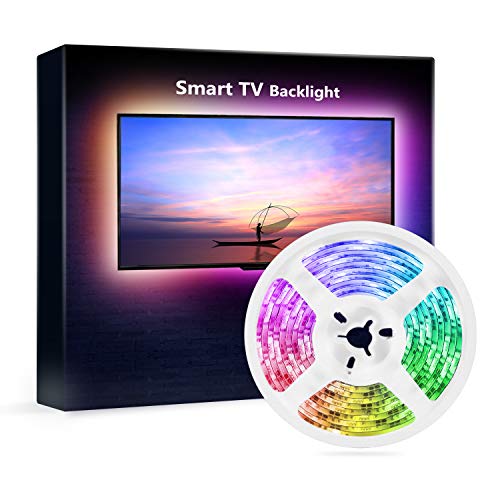 Product Cover NiteBird Smart TV Backlight Work with Alexa Google Home,Sync to Music WiFi LED TV light 9.2Ft Kit for 32'' to 60'' TV, Waterproof 5050 RGB Strip Light with Controller, Dimmable