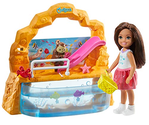 Product Cover  Barbie Club Chelsea Doll and Aquarium Playset, 6-Inch Brunette, with Accessories, Gift for 3 to 7 Year Olds
