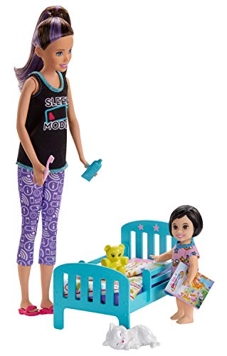 Product Cover Barbie Skipper Babysitters Inc. Bedtime Playset with Skipper Doll, Toddler Doll and More