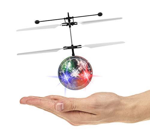 Product Cover Flying Ball Toys, RC Hover Toy for Kids Boys Girls Gifts Rechargeable Light Up Ball Drone Infrared Induction Helicopter for Indoor and Outdoor Games