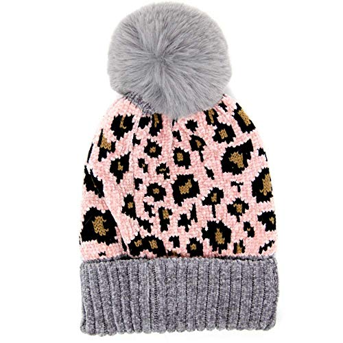 Product Cover by You Women Fashion Winter Fall Soft Knitted Multi Color Animal Print Cat Ear Beanie Hats