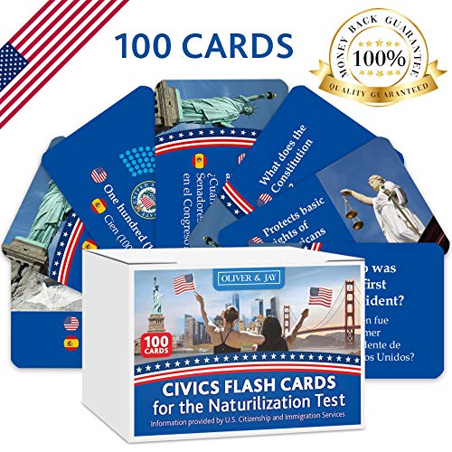 Product Cover US Citizenship Test Civics Flash, citizenship Study Guide 2020, US Citizenship Test Civics Flash Cards for The Naturalization exam,100 USCIS Questions and Answers, American citizenship Flash Cards