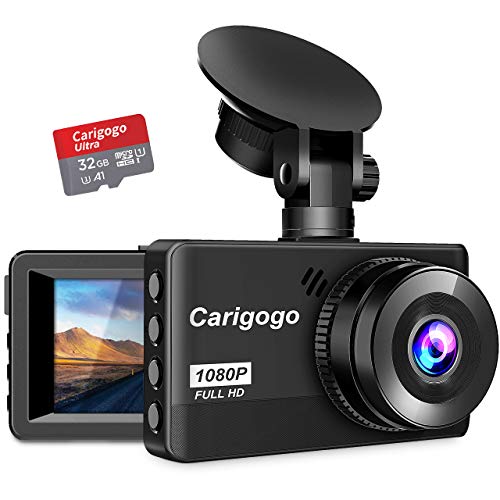 Product Cover Dash Cam with SD Card（32G） Carigogo 1080P Full HD Dash Camera for Cars Recorder 3.2