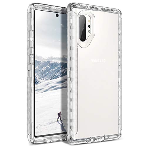 Product Cover Dexnor Compatible with Samsung Galaxy Note 10 Case Clear Shockproof Heavy Duty Protection 3 in 1 3D Hard PC Soft TPU Silicone Protective Rugged Cover Defender Bumper for Girls Women Men Boys
