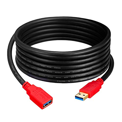 Product Cover USB 3.0 Extension Cable 20ft, Hftywy USB Type A Male to Female Extension Cord 5Gbps Data Transfer for USB Keyboard,Mouse,Flash Drive, Hard Drive, Playstation, Xbox, Oculus VR, Card Reader, Printer