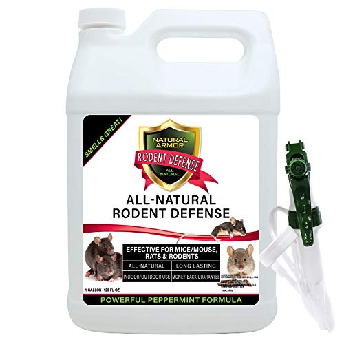 Product Cover Natural Armor Peppermint Repellent for Mice/Mouse, Rats & Rodents. All Natural & Safe Spray for Indoor & Outdoor Use Rodent Defense. 128 OZ Gallon Ready to Use