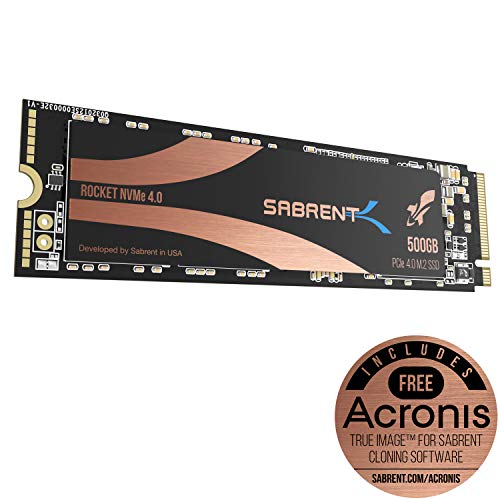 Product Cover Sabrent 500GB Rocket Nvme PCIe 4.0 M.2 2280 Internal SSD Maximum Performance Solid State Drive (SB-ROCKET-NVMe4-500)