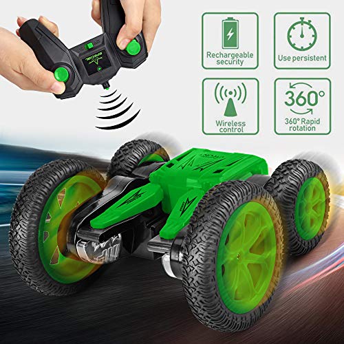 Product Cover RC Cars Stunt Car Toy, Remote Control Car Double Sided Rotating Vehicles 360 Degree Flips, 4WD 2.4GHz Stunt Car, Kids Toy Cars for Boys and Girls ( Including Remote Controler)