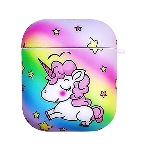 Product Cover Silicone Case for Airpods,Cute Unicorn Protective Charging Cover Skin for Airpods 1 2 Girls Women (Unicorn Case)