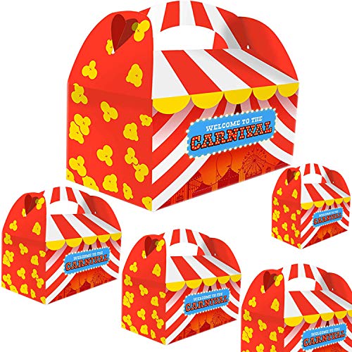 Product Cover Adorox Set of 12 Carnival Treat Boxes Circus Party Goody Treat Boxes Party Favor Birthday Gifts Goodies