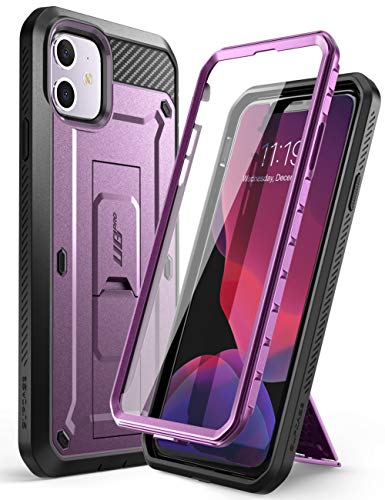Product Cover SupCase Unicorn Beetle Pro Series Case Designed for iPhone 11 6.1 Inch (2019 Release), Built-in Screen Protector Full-Body Rugged Holster Case (MetallicPurple)