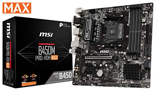Product Cover MSI ProSeries AMD Ryzen 2ND and 3rd Gen AM4 M.2 USB 3 DDR4 D-Sub DVI HDMI Micro-ATX Motherboard (B450M PRO-VDH Max)
