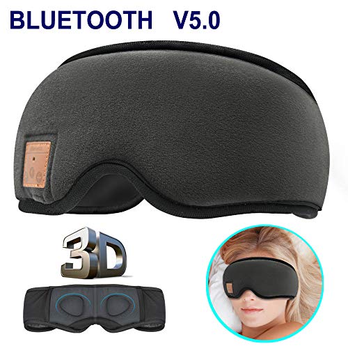 Product Cover MOITA Sleep Mask Headphones, Bluetooth 3D Sleep Eye Mask Headphones with Built-in Speakers, Wireless Sleep Mask Music Player for Sleeping, Traveling, Yoga (Black)