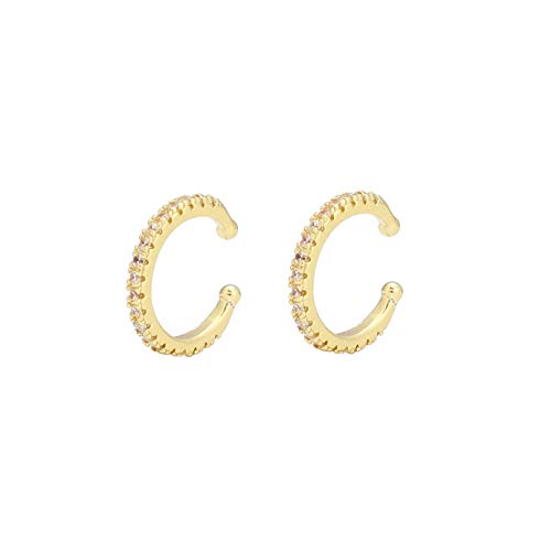 Product Cover 18K Gold Ear Cuff Earrings for Women - Set of 2 Cuff Earrings - Ear Cuffs - Small Hoop Earrings - No Piercing Hoops - Tiny Hoops
