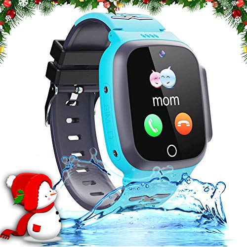 Product Cover Kids Waterproof Smartwatch Phone Girls Boys with GPS Tracker Two Way Call SOS 1.44