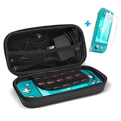 Product Cover ProCase Carrying Case for Nintendo Switch Lite with Screen Protector, Portable Travel Carry Case Hard Shell 2 in 1 Accessories Kit for Nintendo Switch Lite 2019 with 10 Game Cartridges -Black