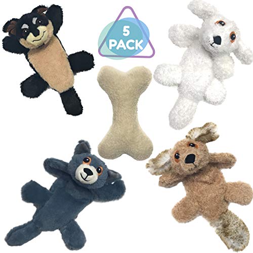 Product Cover Plush Dog Toys with SQUEAKERS for Small Dogs and Large Dogs, STUFFINGLESS Dog Toys with SQUEAKERS, Plush Crinkle Dog Toys Squeaky, NO Stuffing Squeaky Dog Toys, Plush CHEW Toys with Crinkle for Dogs