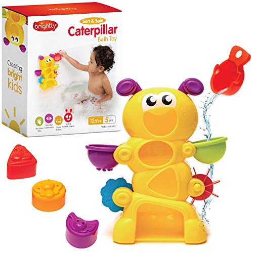 Product Cover Brightly Sort & Spin Caterpillar Bath Toy - Learn Through Play: Fun for Kids in Or Out of The Bathtub - 100% Strong Suction Cup Guarantee: Sticks to Any Smooth, Dry Surface - Makes a Great Gift!