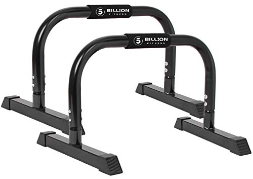 Product Cover 5BILLION XL Push Up Stands Parallettes Dip Bars with Non-Slip Foam Handle & Rubber Feet Workout for Handstand Muscle Ups Push Ups Home & Gym Training