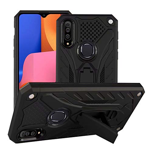 Product Cover Galaxy A20S Case,Full Body Protective Silicone Gel Personalised Tough Armor Phone Case with A Kickstand Holder for Samsung Galaxy A20S (Black)