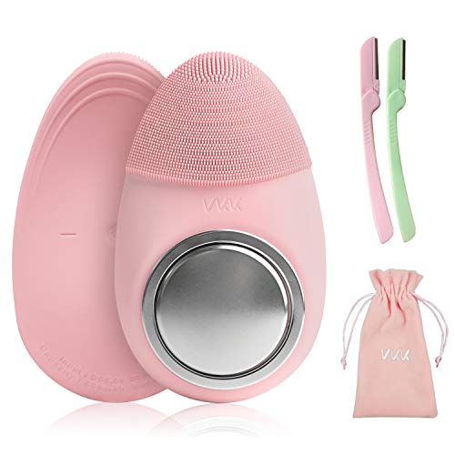 Product Cover Facial Cleansing Brush - VKK Silicone Sonic Face Brush For Makeup Remove Deep Cleansing Essence Absorption V-line Lifting