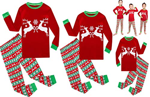 Product Cover Matching Family Pajamas Christmas Girls and Boys Sleepwears Cotton Kids Clothes Set