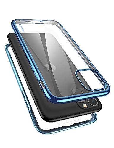 Product Cover SUPCASE [Unicorn Beetle Electro Series] Designed for Apple iPhone 11 Pro Max 2019 6.5 inch Case, Metallic Electroplated Edges, Slim Full-Body Protective Case with Built-in Screen Protector (Blue)