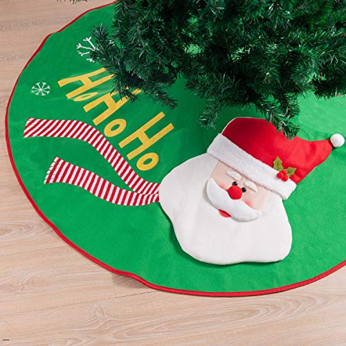 Product Cover Joiedomi Christmas Tree Skirt with Cute 3D Santa Claus, 48
