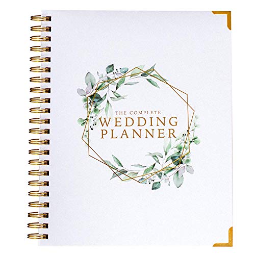 Product Cover Your Perfect Day Wedding Planner Floral Gold - Undated Bridal Planning Diary Organizer - Hard Cover, Pockets & Online Support